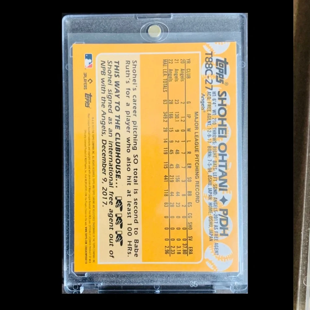 AUTHENTIC Rare Shohei Ohtani Mojo Refractor Baseball Card ~ Los Angeles Dodgers